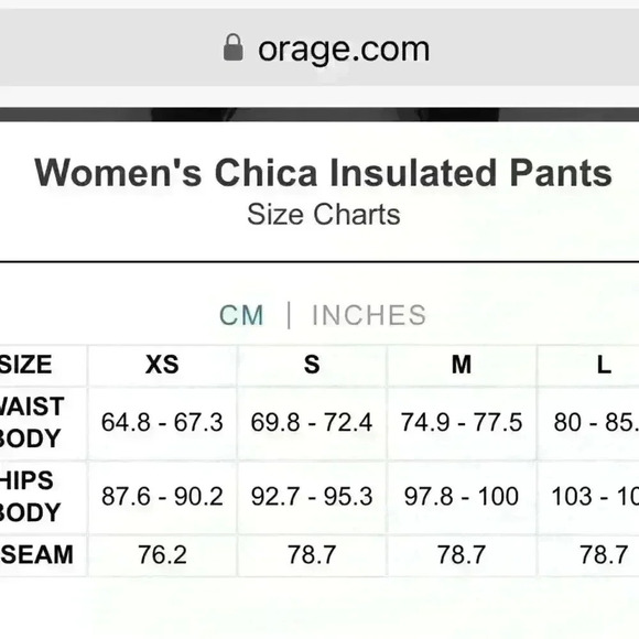 Orage woman CHICA snow pants cherry size XS waterproof Adjustable waist band - Picture 7 of 7